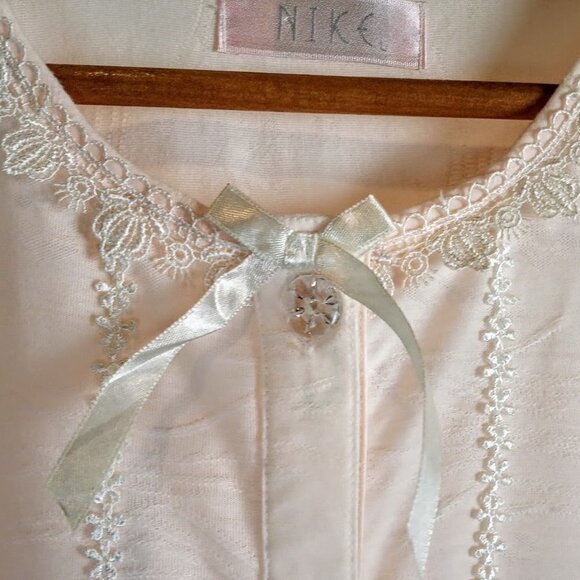 Nike Pale Peach Embellished Cotton Pajama Top - Picture 3 of 8